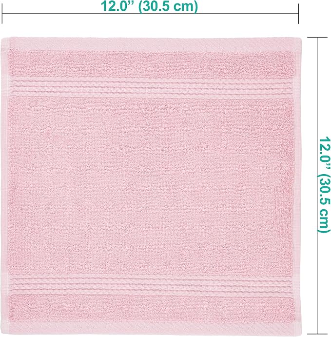 EastNBlue Lara 100% Turkish Cotton Washcloths 4 Pack, Extra Soft & Absorbent - Image 3
