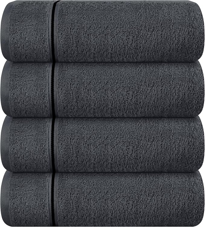 MyOwn Ultra Soft 4 Pack Oversized Bath Towel Set 27x54 inches, 100% Cotton Bath by Unknown