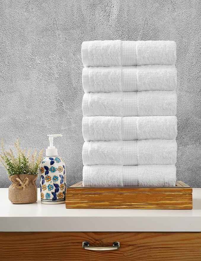 LANE LINEN Set of 6 Hand Towels - Image 2