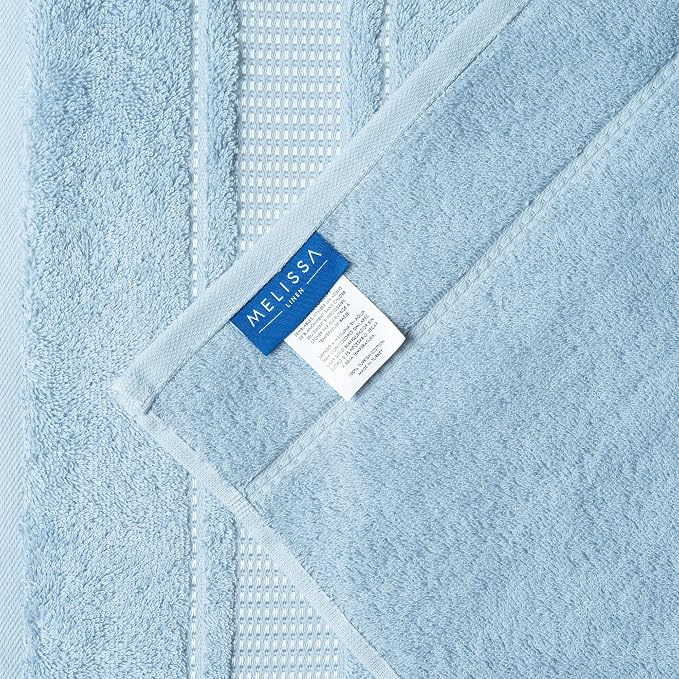 Melissa Linen, 2 Piece, Ocean Blue Bath Towels, 100% Turkish Cotton Bath Towels - Image 2