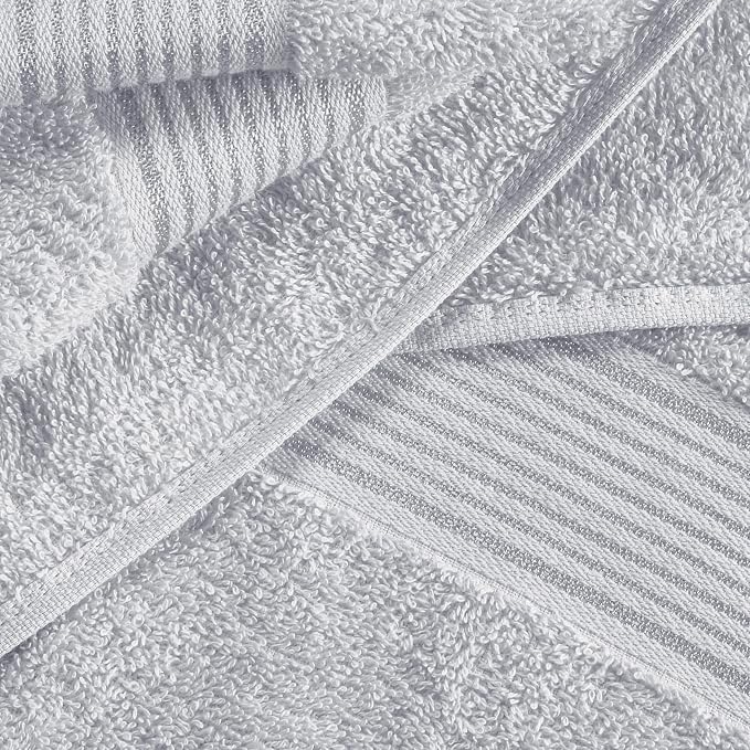 Elvana Home Cotton 2 Pack Oversized Bath Towel Set 28x55 inches, Large Bath - Image 2