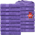 Ample Decor Bath Towels Pack of 16 600 GSM 100% Cotton, Absorbent Soft Premium by AmpleDecor