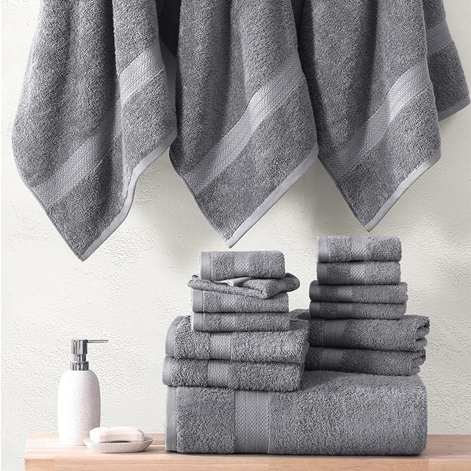 Lane Linen Complete 24 PCs Bath Towel Set - Image 8