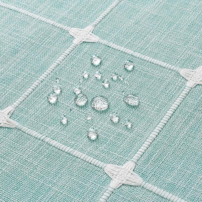 MitoVilla Teal Blue 72 x 78 Farmhouse Shower Curtain, Turquoise Boho 78 inch - Image 6