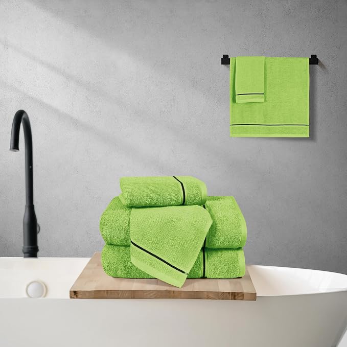 MyOwn Ultra Soft 6 Pack Cotton Towel Set, Contains 2 Bath Towels 28x55 inch - Image 4