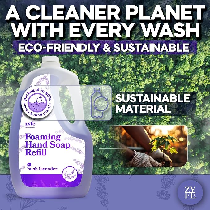 Lavender Hand Soap Refills Foam, 64oz Liquid Hand Soap Foam Refill in Recycled - Image 4