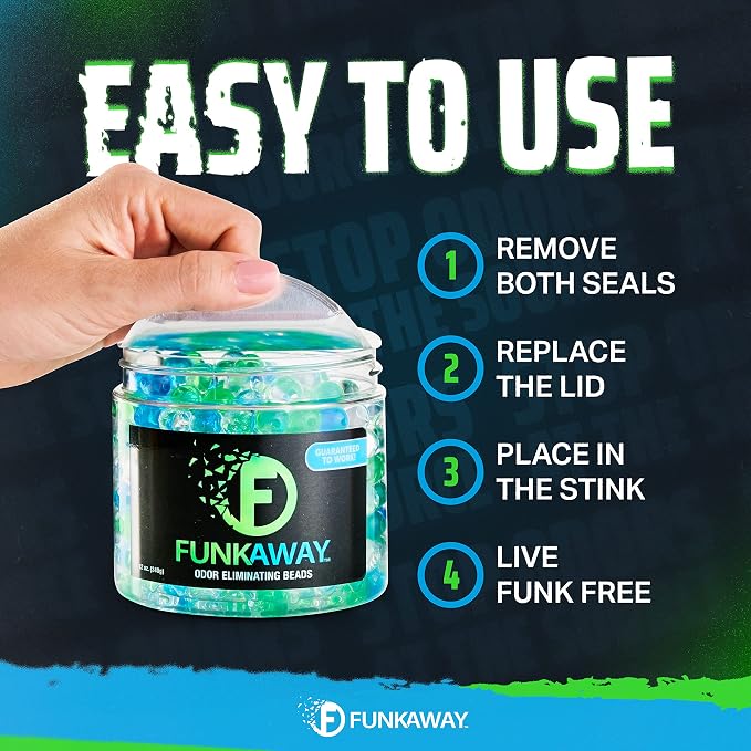 FunkAway Supercharged Odor Absorbing Beads, 12 oz., Eliminate Smoke, Pet and - Image 5