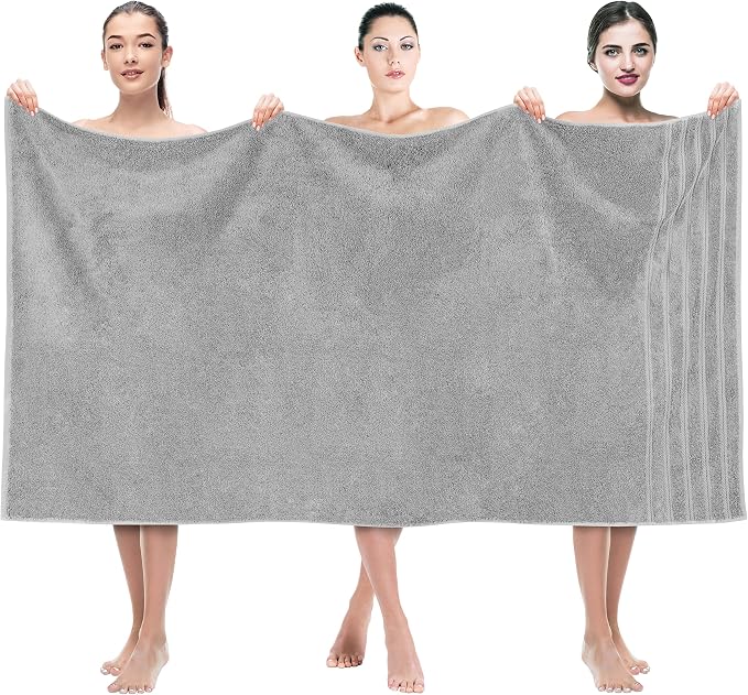 American Soft Linen 35x70 Jumbo Large Bath Towels, 600 GSM 100% Cotton Turkish by AmericanSoftLinen