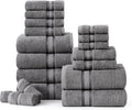 LANE LINEN 100% Mercerized Cotton Bath Towels Set of 18 – Zero Twist, 6 Bath by LaneLinen