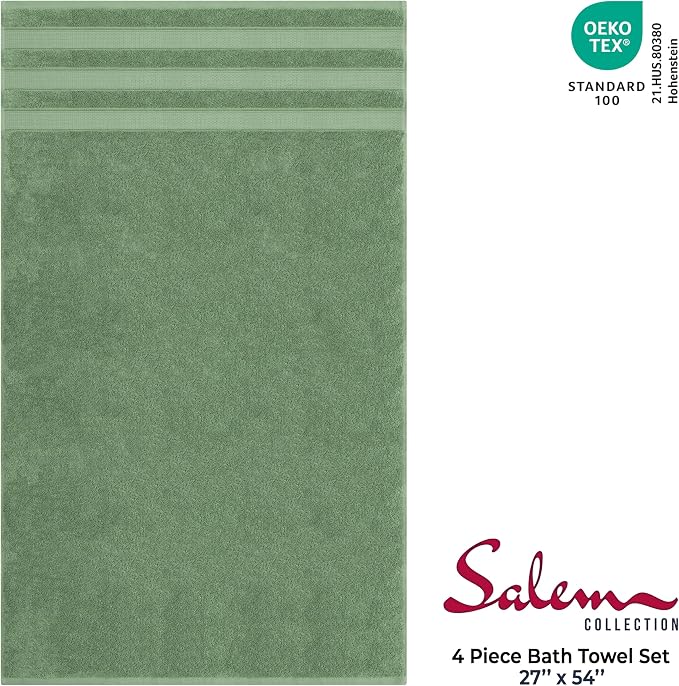 American Soft Linen Salem 100% Cotton Turkish 4 Piece Bath Towels - Image 4