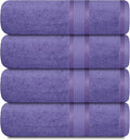 Casa Lino Lavender Bath Towels Set of 4 by CASALINO