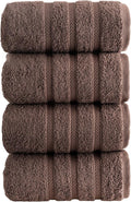 HALLEY Turkish 4 Pack Premium Hand Towels 650 GSM Highly Absorbent Super Soft by HALLEY-TurkishCottonTowels