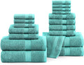 LANE LINEN 100% Ring Spun Cotton Bath Towel Set, 8 Washcloths, 6 Premium Hand by LaneLinen