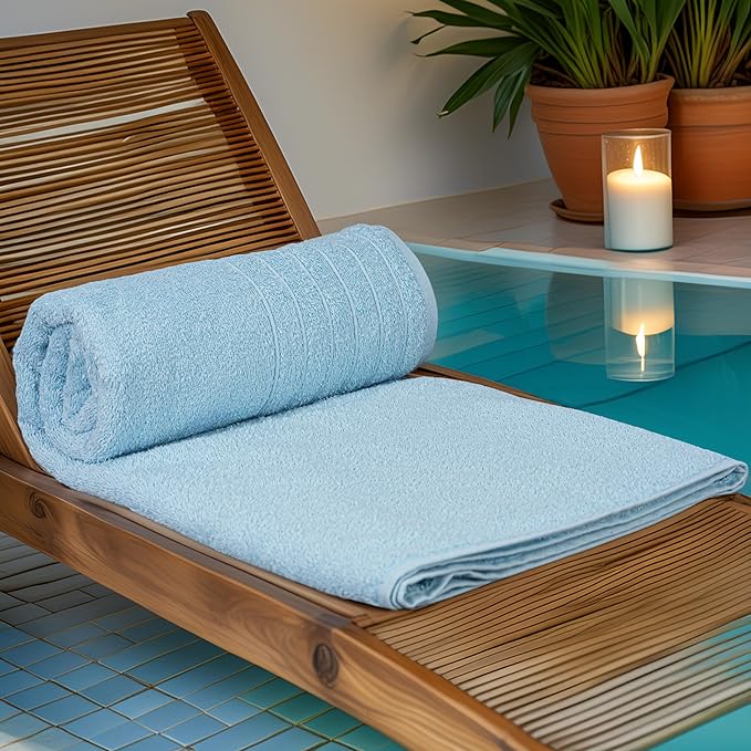 Tens Towels Pack of 1 Jumbo Bath Sheet 40 x 80 Inches, Extra Large & Light - Image 5