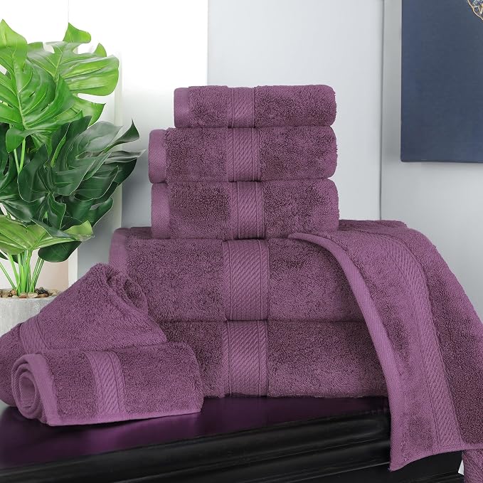 Superior Egyptian Cotton Pile 8 Piece Towel Set, Includes 2 Bath, 2 Hand - Image 10