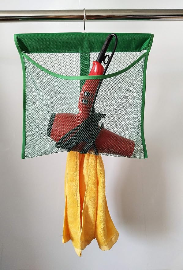 Portable Mesh Pocket with Rotatable Hanger, Quick Dry Serial Type Bath Storage - Image 7