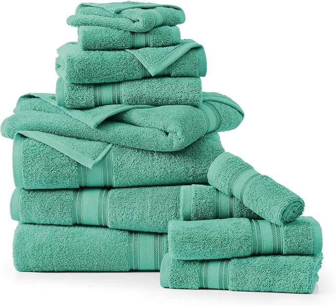 LANE LINEN Towels for Bathroom – 12 Pack, 100% Cotton, Zero Twist, 4 Bath - Image 2