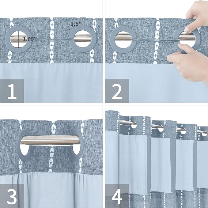 No Hook Stall Shower Curtain - Image 5