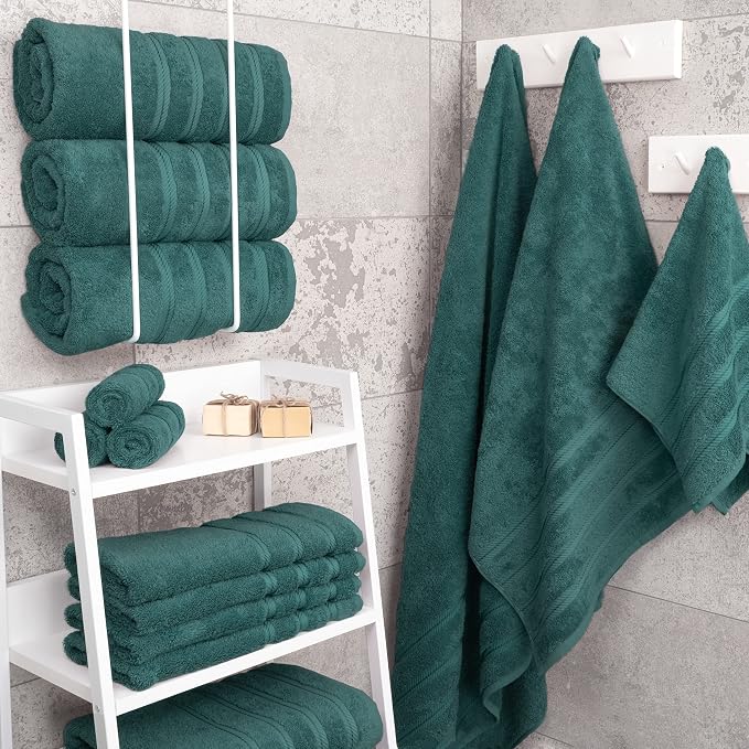 American Soft Linen Luxury 4 Piece Bath Towel Set, 600 GSM 100% Cotton Turkish - Image 3