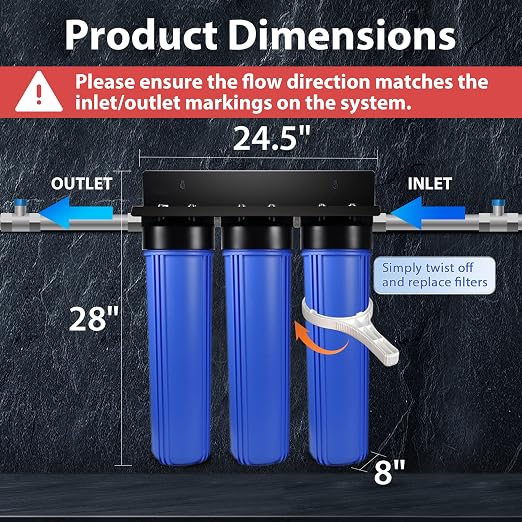 iSpring WGB32B-PB 3-Stage Whole House Water Filtration System w/ 3/4'' Push-Fit - Image 5