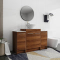 48 Inch Bathroom Vanity with Sink, Modern Brown Bathroom Vanity with Side by ARTCHIRLY