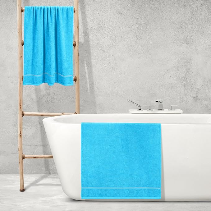 MyOwn Ultra Soft 4 Pack Oversized Bath Towel Set 27x54 inches, 100% Cotton Bath - Image 4