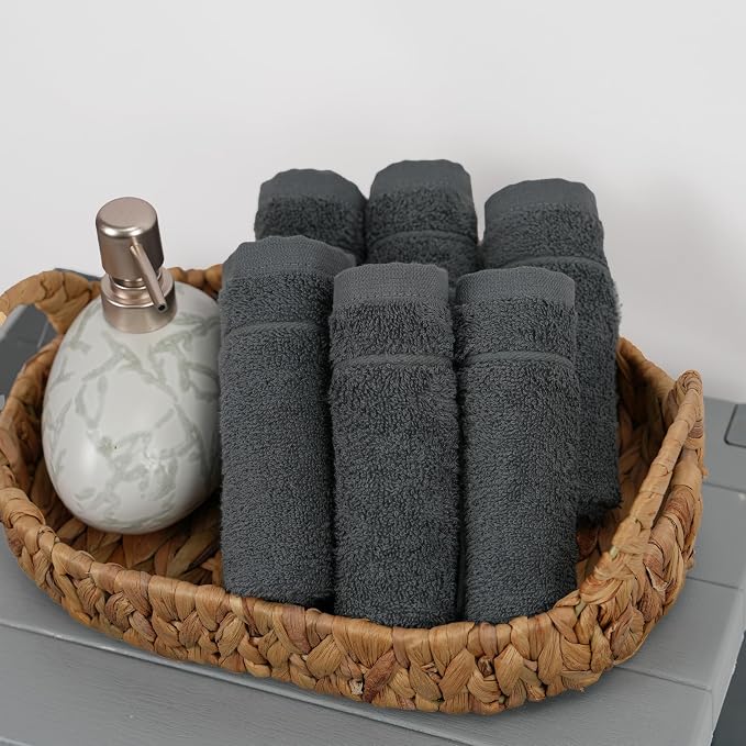 Tens Towels Pack of 24 Washcloths, 12 x 12 Inches, Lighter Weight, Quick to Dry - Image 3