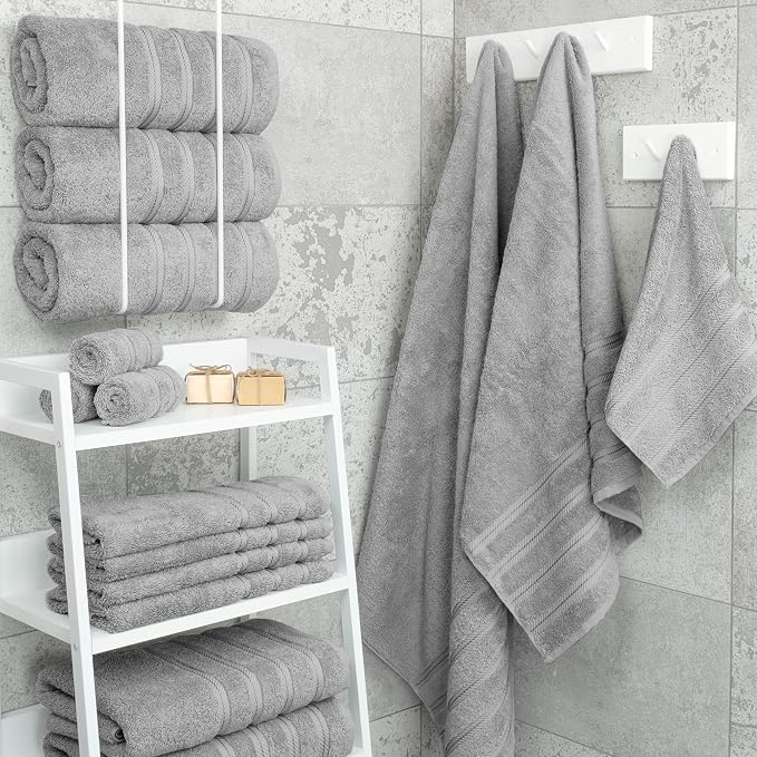 American Soft Linen Luxury 4 Piece Bath Towel Set, 600 GSM 100% Cotton Turkish - Image 3