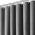 Inhousolu Fabric Shower Curtain Waffle Weave, Graphite Grey 230 GSM Heavy Duty by INHOUSOLUHOMEDECOR