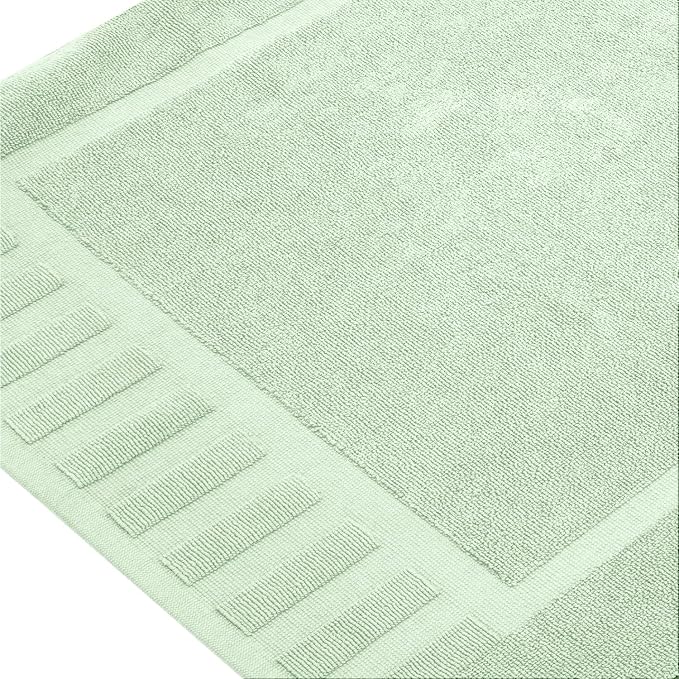 White Classic Luxury Bath Mat Floor Towel Set - Image 3