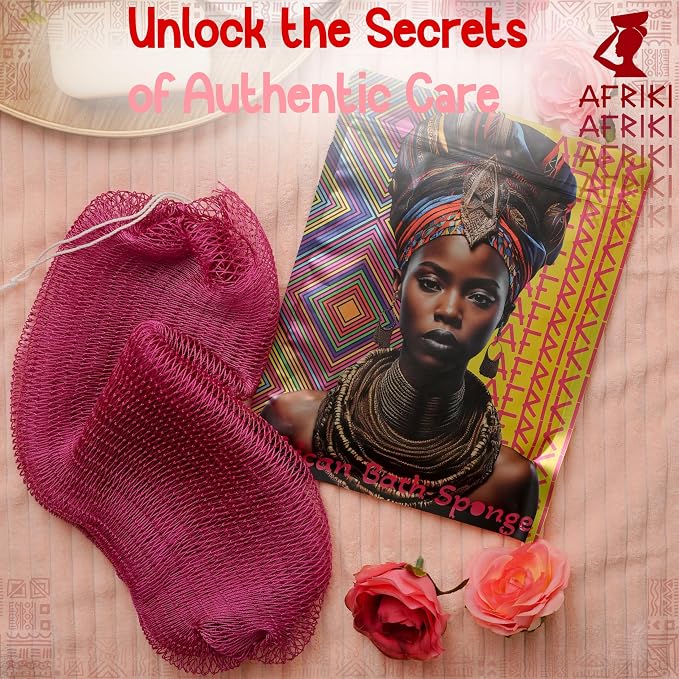 AFRIKI African Net Sponge – Exfoliating Body Scrubber, All Skin Types | 45 in - Image 4