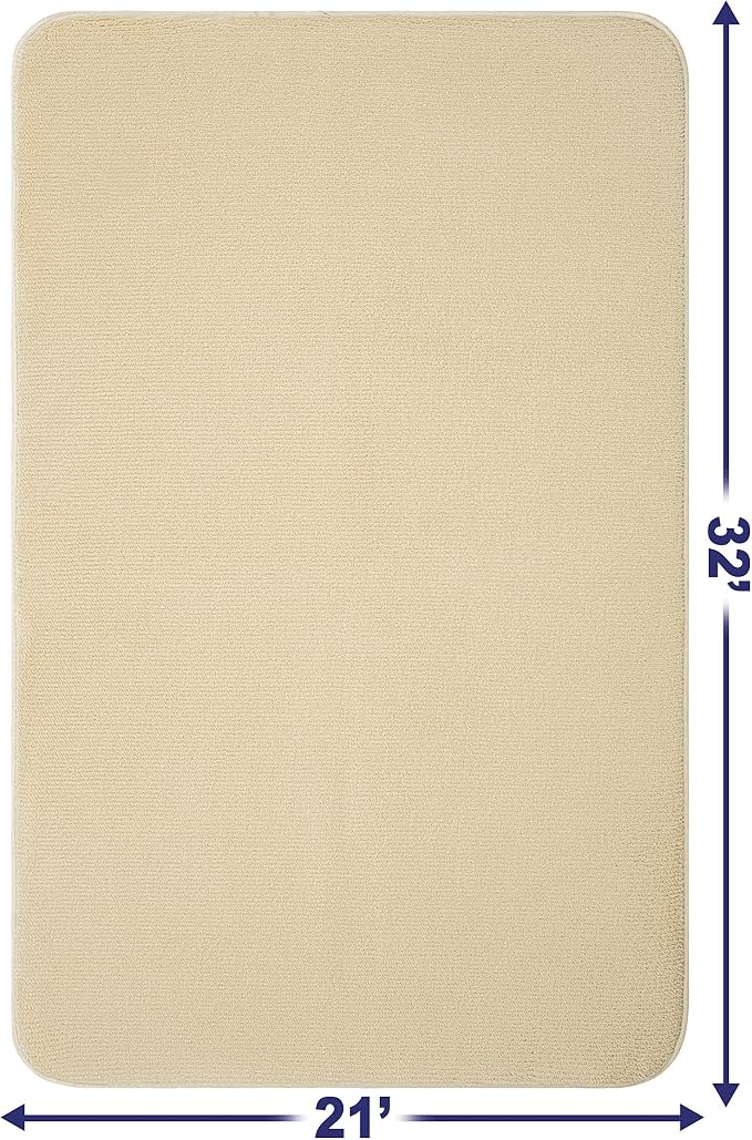 American Soft Linen 21x32 Fluffy Foamed Slip Reducer Bath Rug, Machine Washable - Image 3