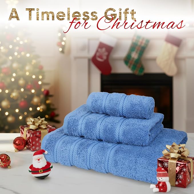 American Soft Linen Premium 3 Piece Towel Set, 1 Bath Towel 1 Hand Towel 1 - Image 2