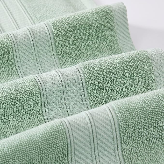 Modern Threads Trefoil Filigree 6-Piece 100% Cotton Towel Set – Reversible Yarn - Image 3