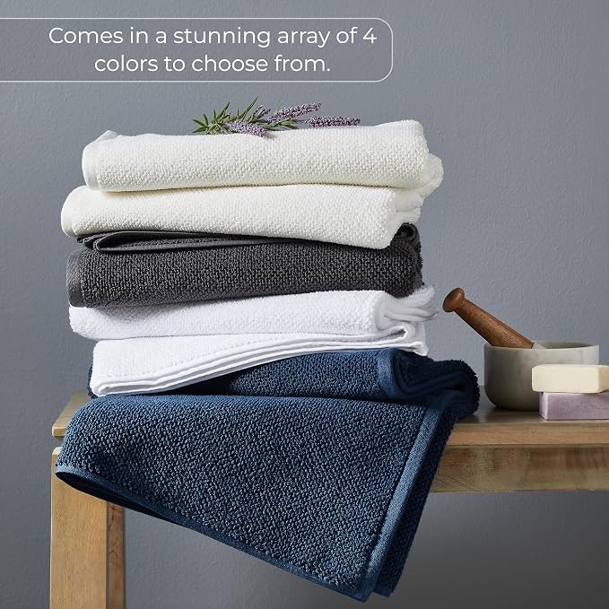 6-Piece Towel Set, 680 GSM, 2 Bath Towels, 2 Hand Towels, 2 Wash Cloths - Image 5