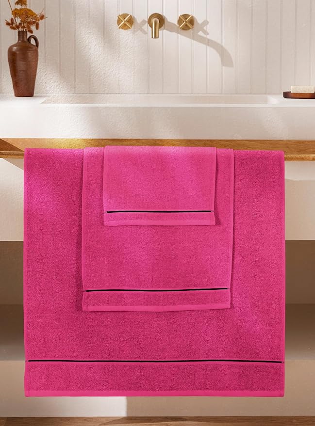 MyOwn Ultra Soft 3 Pack Cotton Towel Set, Contains a Bath Towel 28x55 inch - Image 3