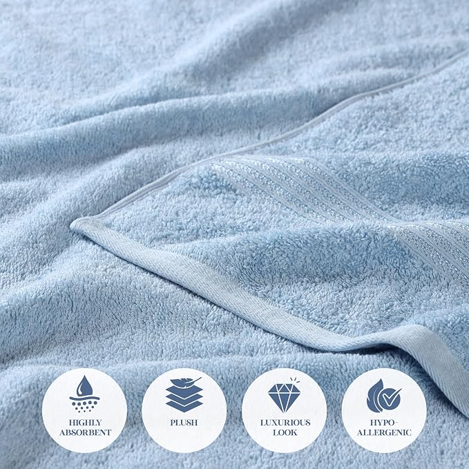 Superior Egyptian Cotton 3-Piece Towel Set, Basic Towels - Image 8