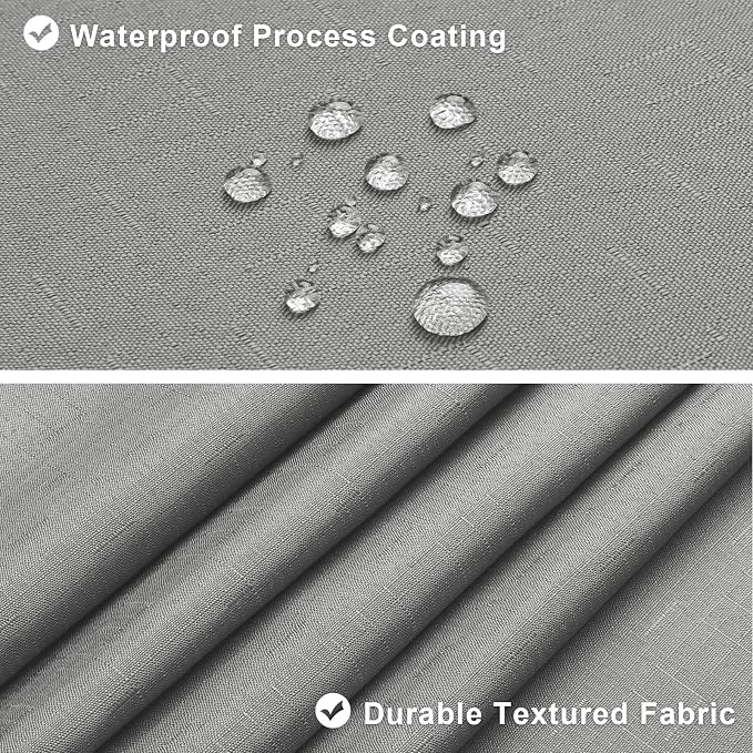 MitoVilla 3 in 1 Shower Curtain Set, Waterproof Fabric Hotel Bathroom Curtain - Image 3