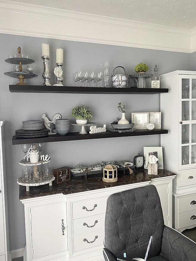joelsantiques - 60 Inch Wooden Floating Shelves - Image 2