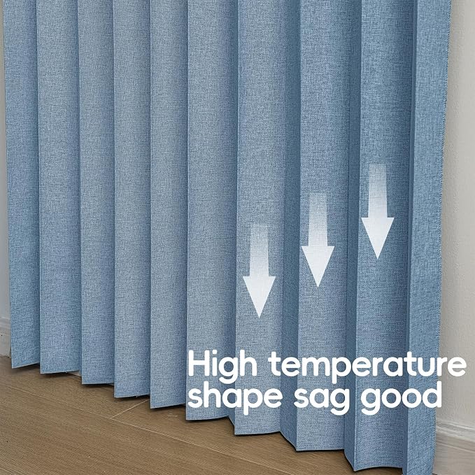 Accordian Door Curtain, 100% Blackout Folding Magnetic Doorway Curtains - Image 7