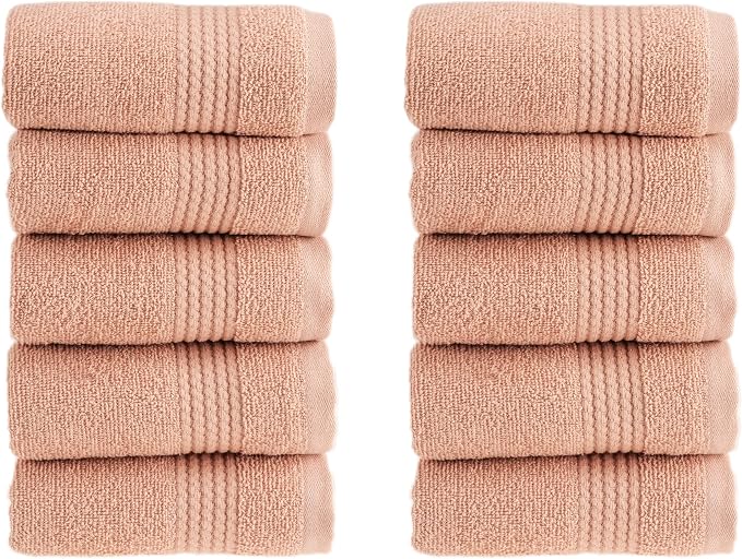 HALLEY Turkish Cotton Towels Washcloths Super Soft Highly Absorbent 100% Cotton by HALLEY-TurkishCottonTowels
