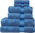 Christy Supreme Hygro 6 Piece Towel Set | Deep Sea Blue | 100% Luxury Supima by Christy