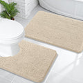 OLANLY Bathroom Rugs Sets 2 Piece, Soft Absorbent Chenille Bath Mats and by OLANLY
