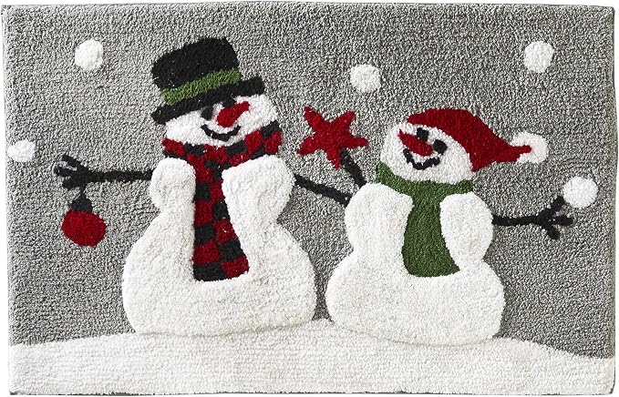SKL Home Christmas Woodland Winter Snowman Rug by SKLHomebySaturdayKnightLtd