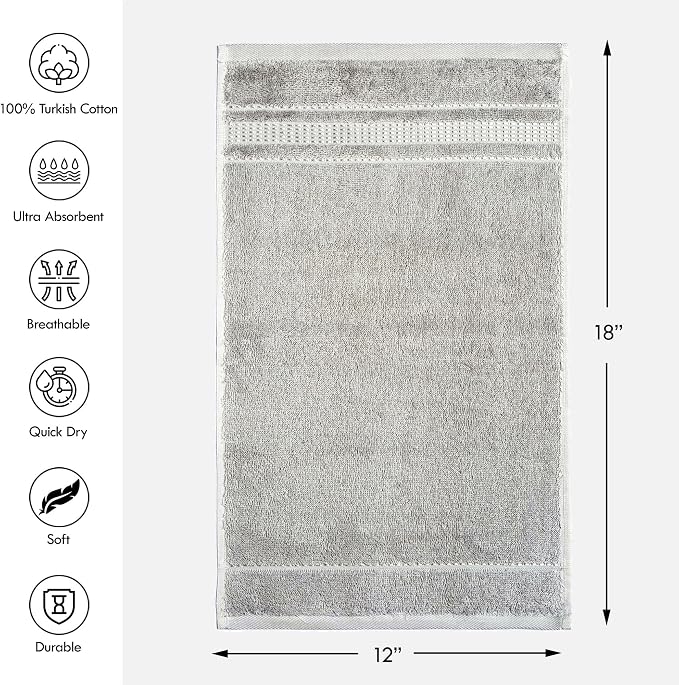 Melissa Linen, Fingertip Towels 4 Pack, 100% Turkish Cotton, Small Hand Towels - Image 2