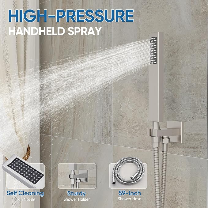 Tub Shower System, All Metal Tub Shower Faucet Set - Image 4