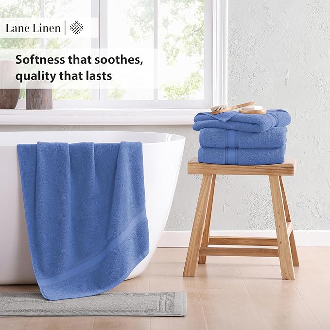 LANE LINEN Premium Bath Towel Set of 12 – 100% Cotton, 4 Bath, 4 Hand Towels & - Image 4