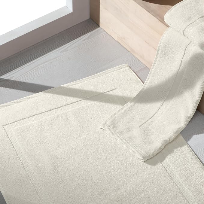 SALBAKOS 100% Turkish Cotton Bath Mat Set 2-Piece - Image 4