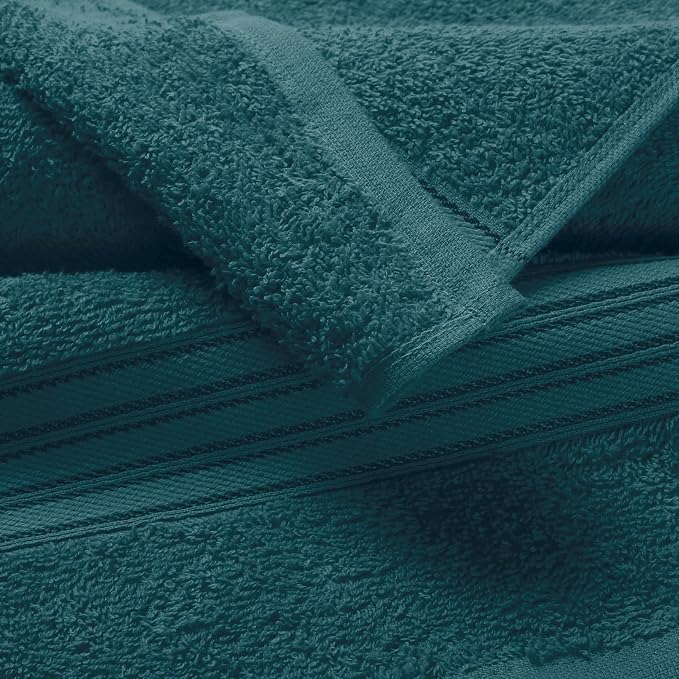 BOUTIQUO Ultra Soft Cotton Washcloths, Contains 12 Piece Face Cloths 12x12 inch - Image 2