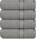 Casa Lino Silver Grey Bath Towels Set of 4 by CASALINO